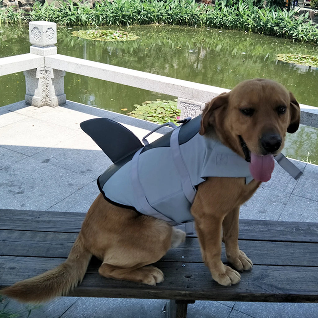 Dog Pet Shark Swimsuit Vest Safety Wear N44034