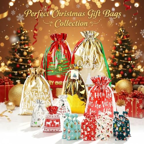 80PCS Christmas Gift Bags Set V58445