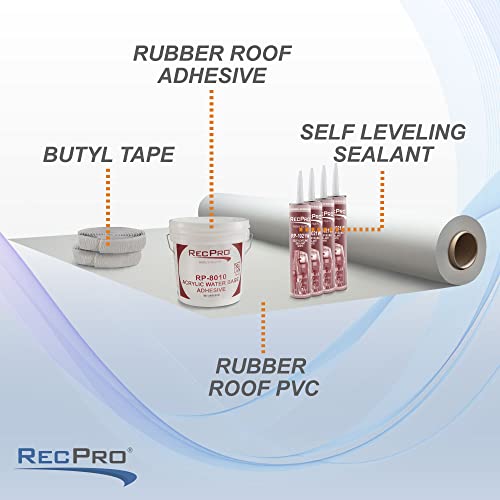 PVC Rubber Roof Kit 9.5' Wide x 5 ft - 40 ft Q998