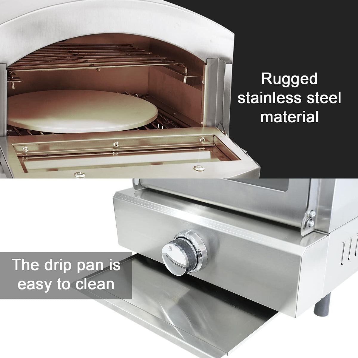 Portable Propane Outdoor Pizza Oven with 14in Pizza Stone M971631