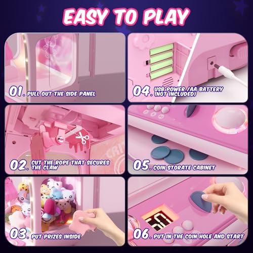 Large Claws Machine Toy with LED Light & Adjustable Sound V329949