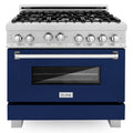 36 in. Gas Range with Blue Gloss Door O1738