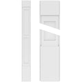 12x22W x 48x22H x 2x22P Two Equal Flat Panel PVC Pilaster with Standard Capital and Base (Pair) H22526