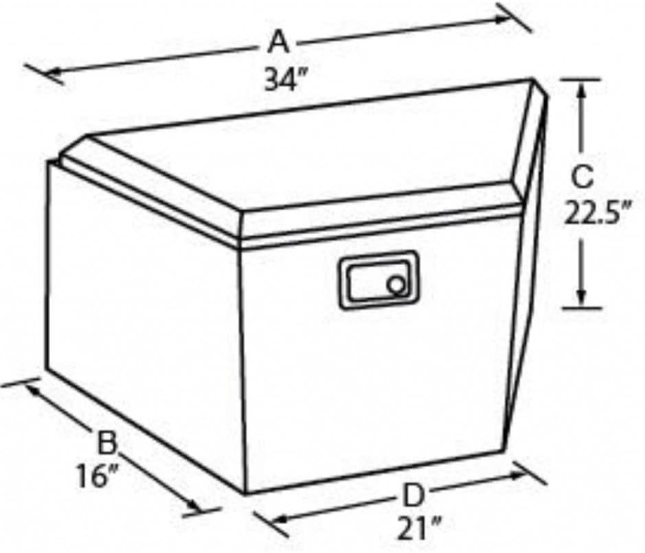 Black Aluminum Trailer Tongue Storage Box P68931