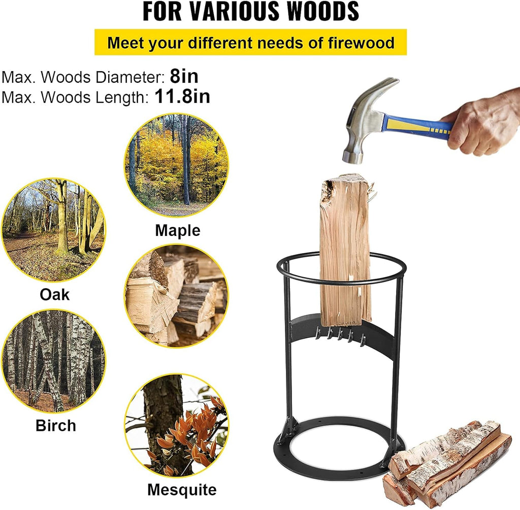 17 x 10.8 Manual Log Splitter, 6.6 Lbs, Q235 Steel, Pack of 2 J760