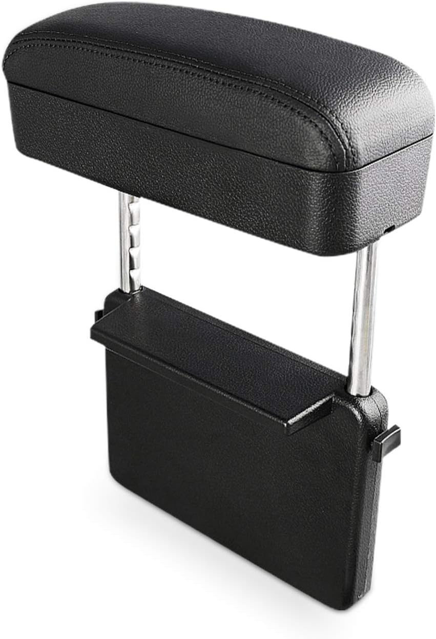 Armrest Cushion Box Protector for Universal Auto Car Center Console Armrest Extender Elbow Forearm Wrist Rest Support Adjustable Height Comfort Pads with Black Line Z16659