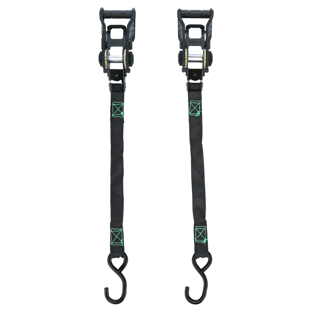 2 Pack Black Ratchet Tie Down B903505