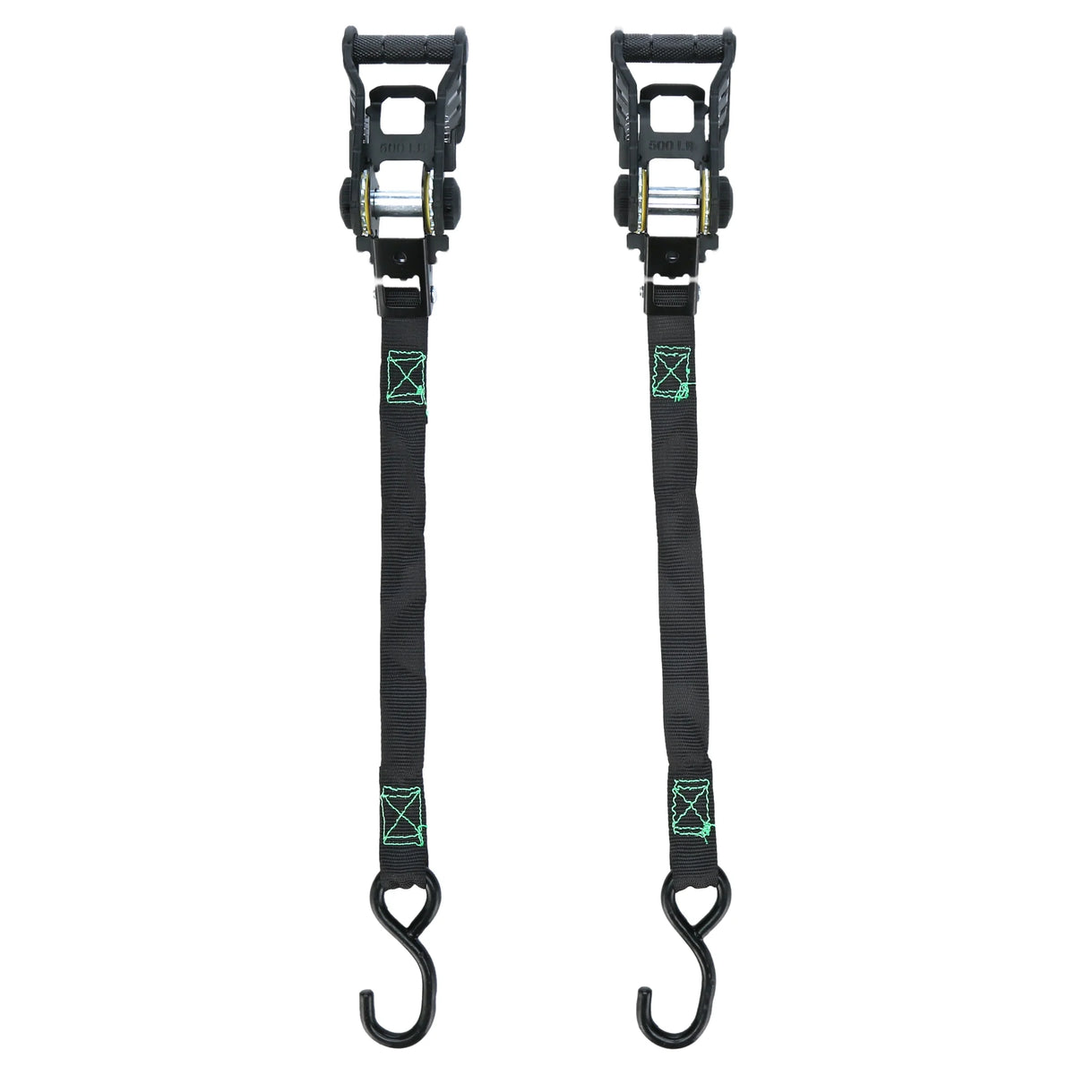 2 Pack Black Ratchet Tie Down B903505