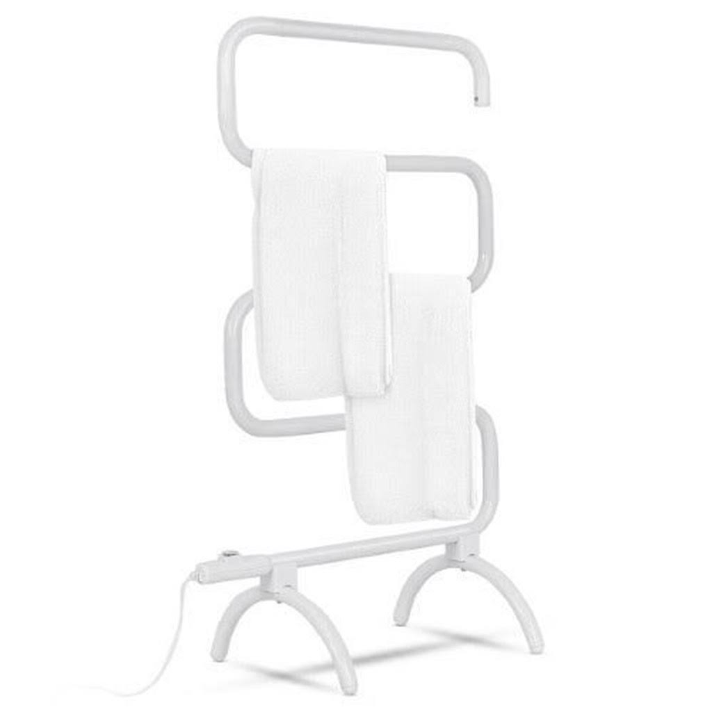 100W Electric Towel Warmer Drying Rack White V343903