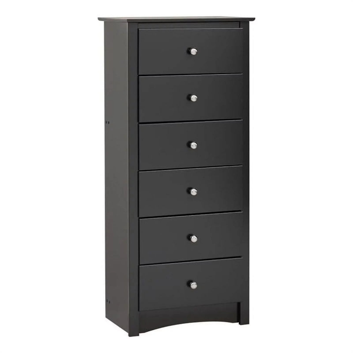 Black 6 Drawers Composite Wood Bedroom Chest D27959