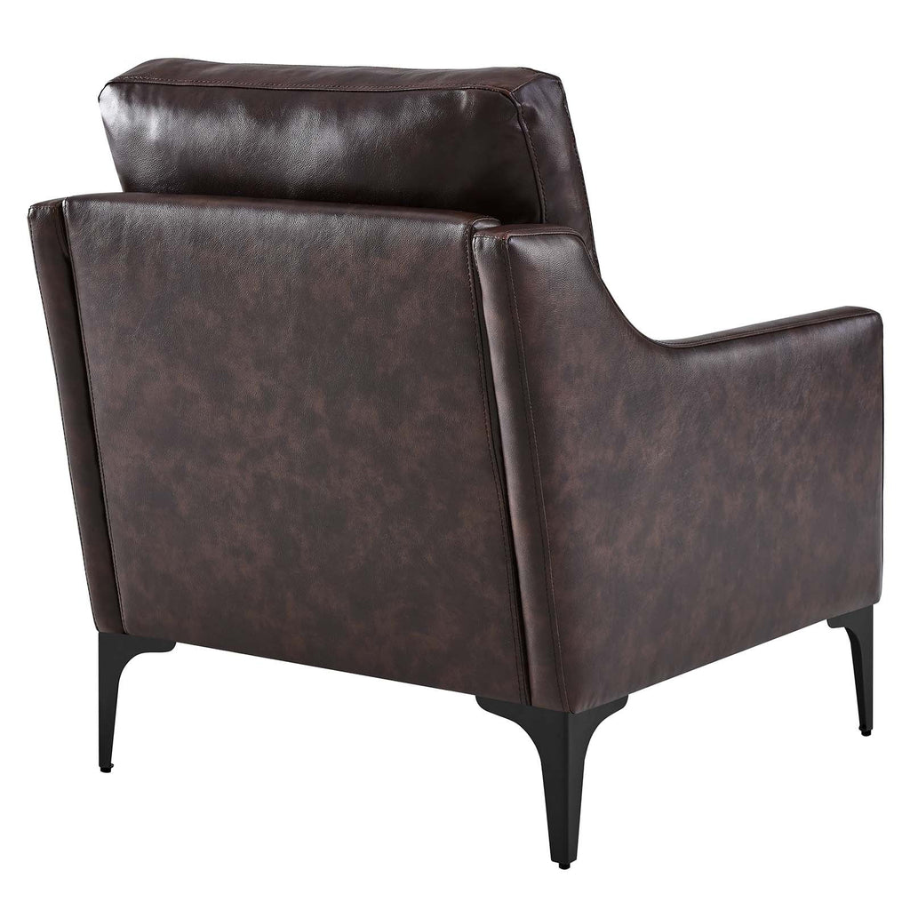 Brown Leather Armchair S9890