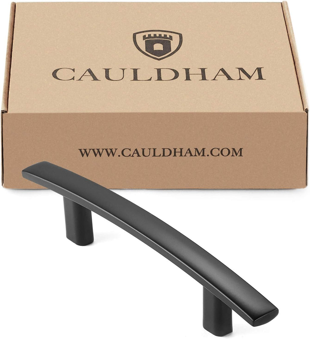 25 Pack Matte Black Kitchen Cabinet Arch Pulls Handles J83862