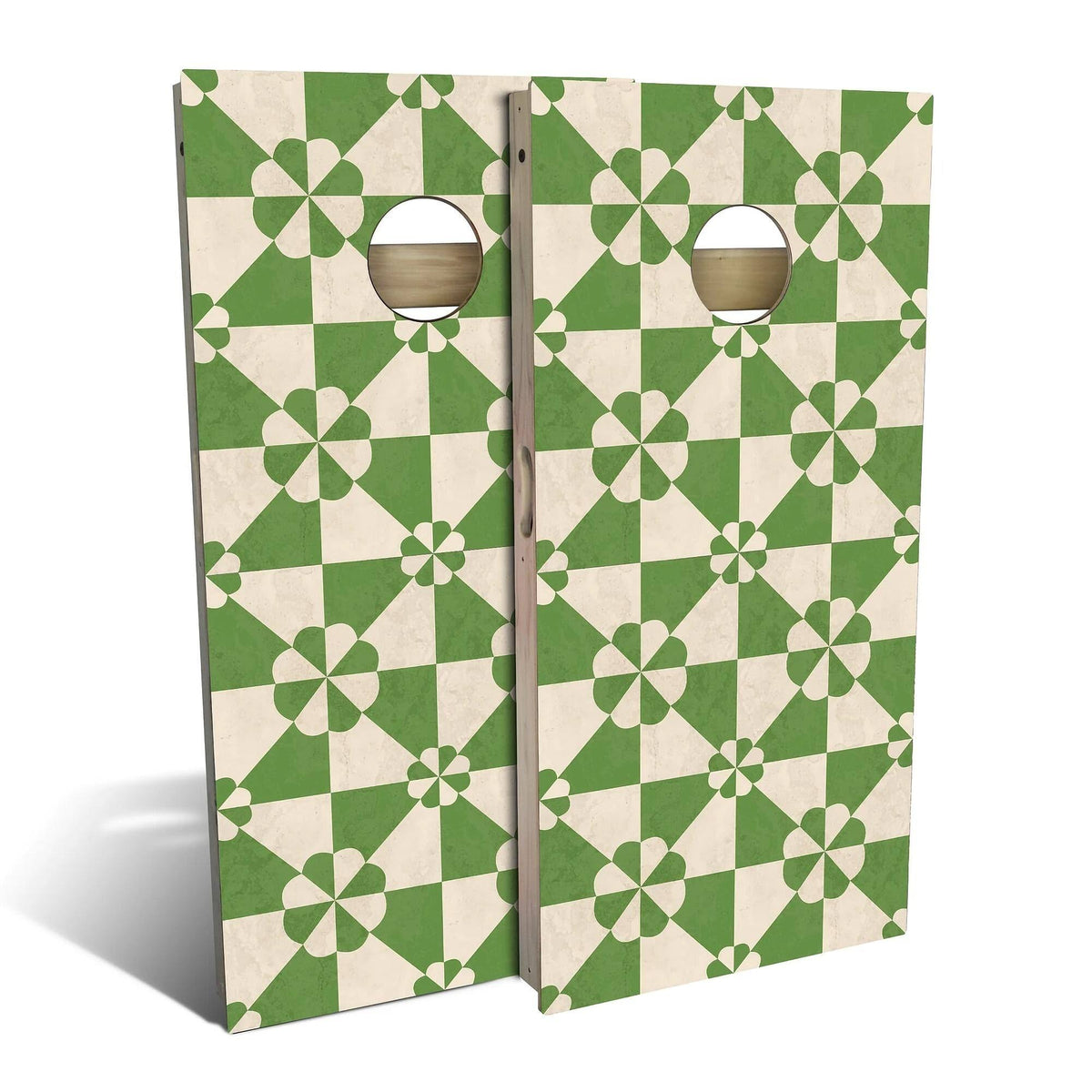 Green Tile Cornhole Set with Carrying Case N712