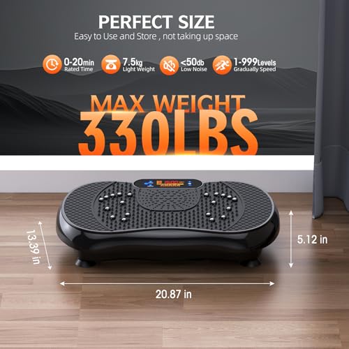 Vibration Plate Exercise Machine, Max User Weight 330lbs O8894