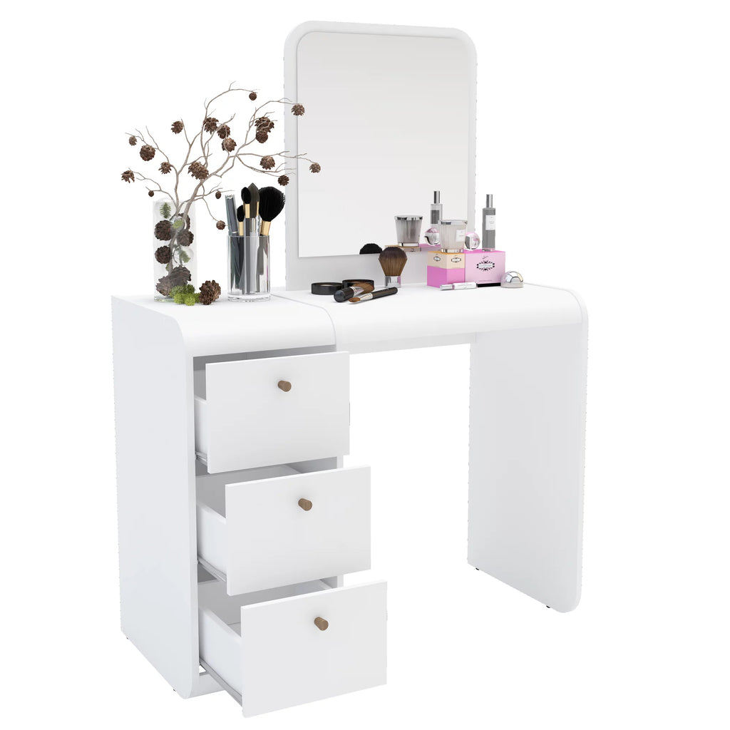 White Lighted Vanity Table Z65622