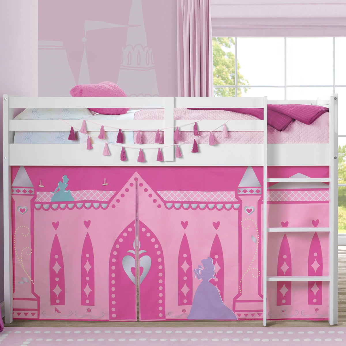 Twin Loft Bed Curtain Set D39291