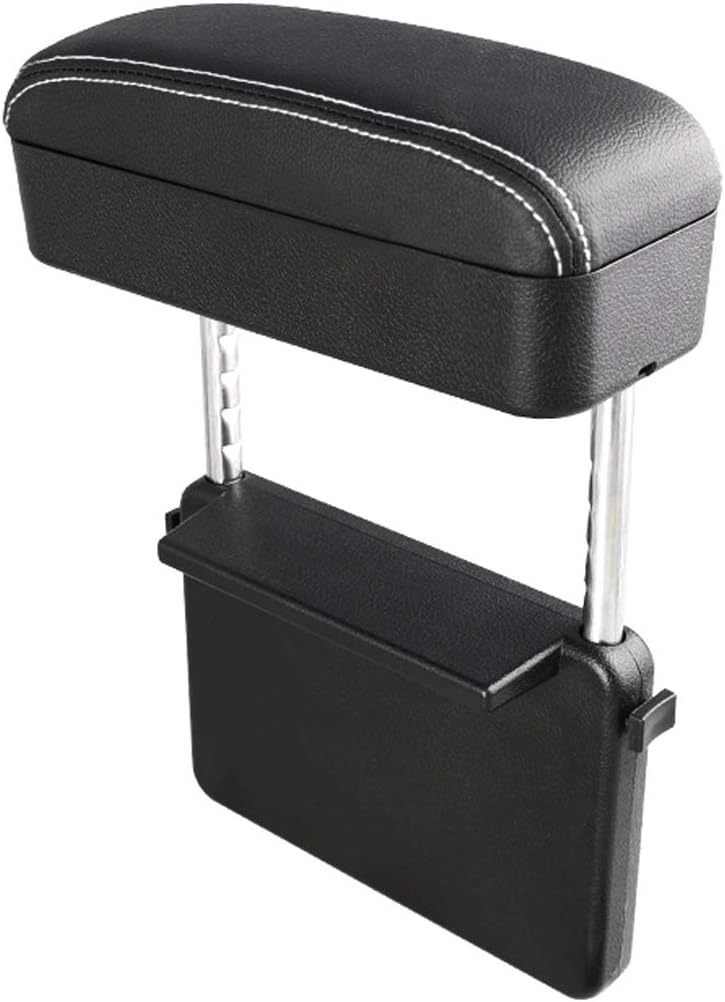 Armrest Cushion Box Protector for Universal Auto Car Center Console Armrest Extender Elbow Forearm Wrist Rest Support Adjustable Height Comfort Pads with Black Line Z16659