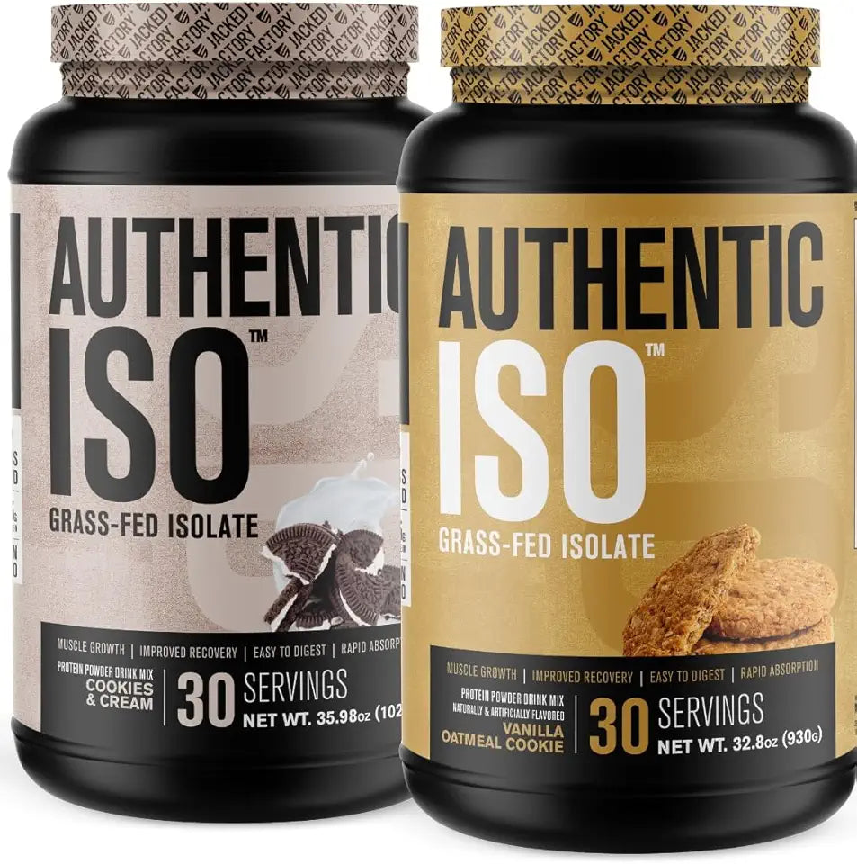 Grass Fed Whey Protein Isolate Powder Cookies & Cream Vanilla Oatmeal Cookie N623