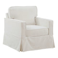Ivory Fabric Upholstered Armchair W51605