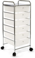 White 10-Drawer Rolling Storage Cart V508