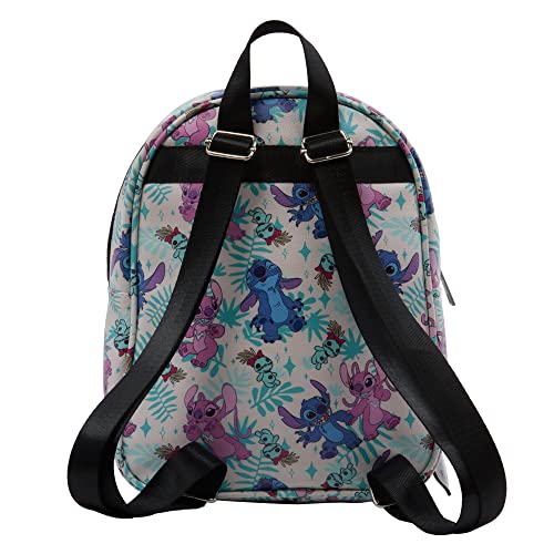 Mini Backpack Purse with Allover Print, 10.5 Inch, Faux Leather R9656