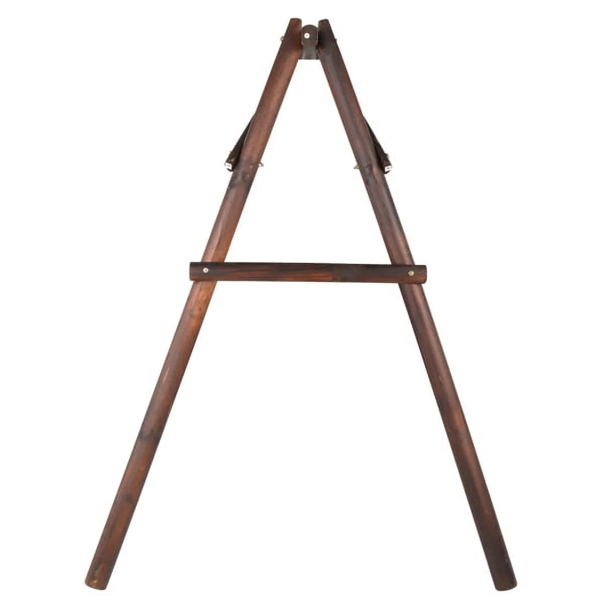 6.5ft Hardwood Patio Swing with Stand, Carbonized F6142