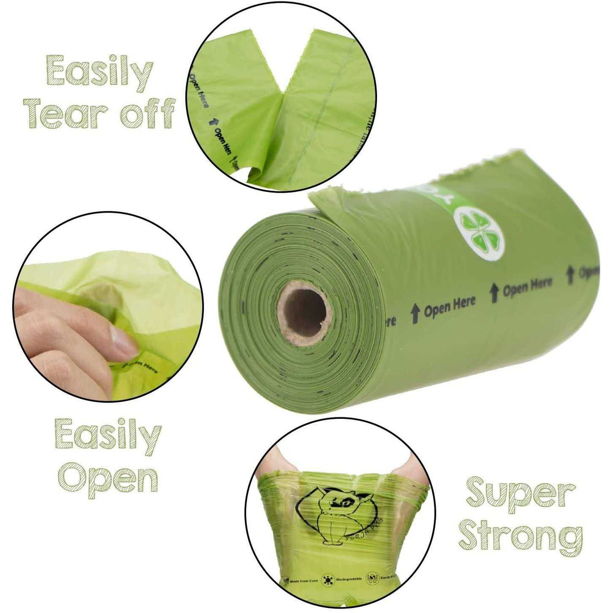 Dog Poop Bags 100% Leak Proof Extra Thick J353