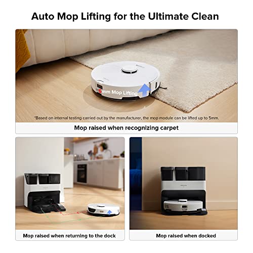 Robot Vacuum and Mop Combo, Self Drying, Self Washing D925638