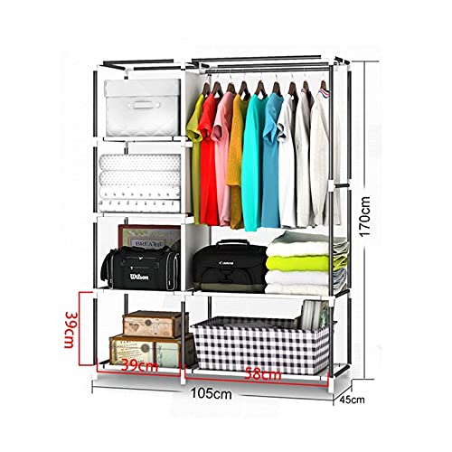 170 * 105 * 45cm Metal Bracket Fabric Wardrobe F74480