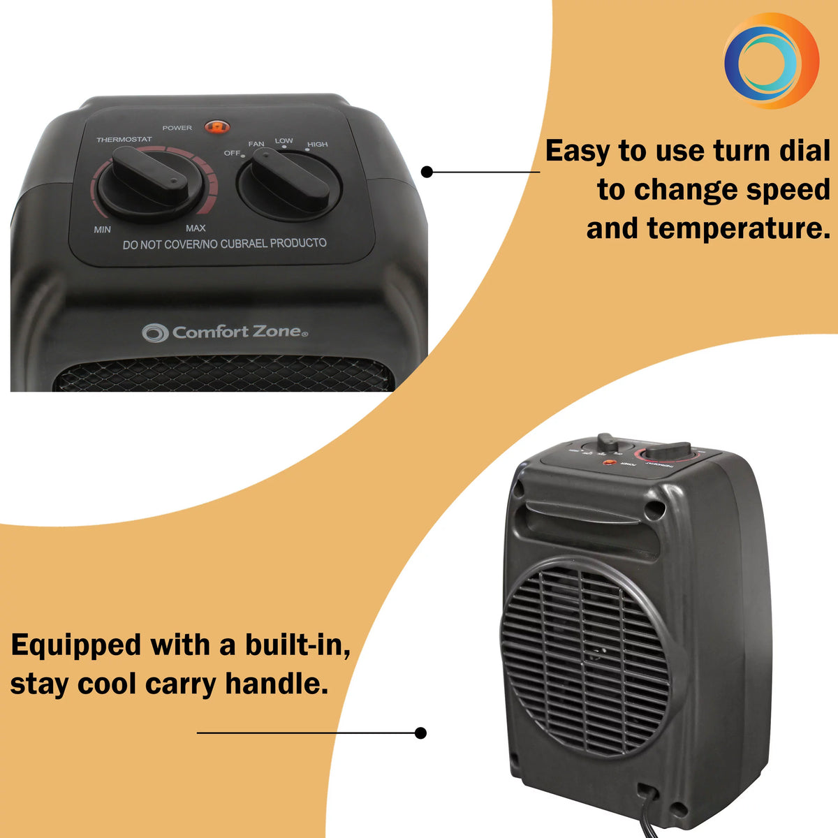 Black Ceramic Electric Portable Heater I877238