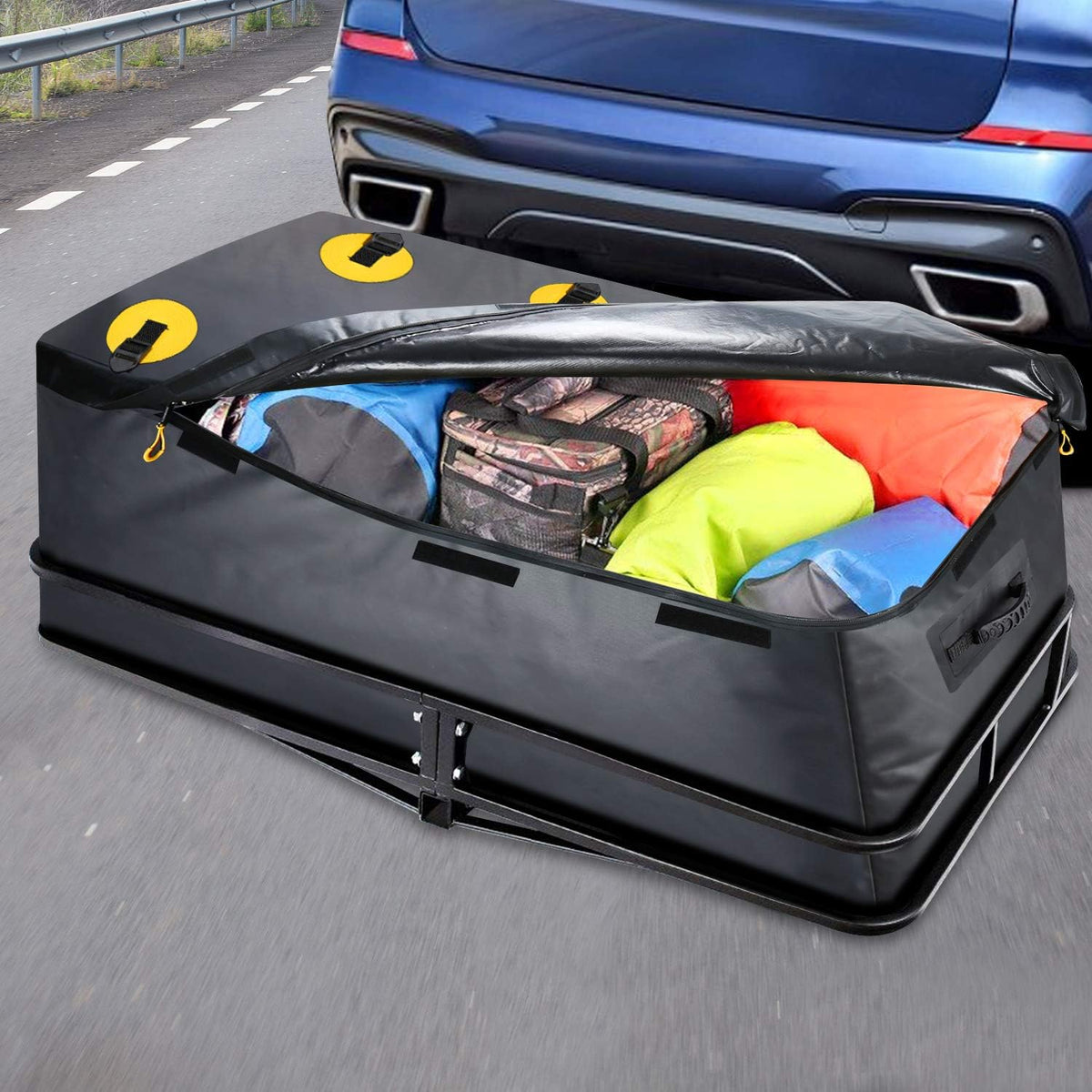 100% Waterproof 22 Cu Ft Cargo Carrier Bag with 6 Reinforced Straps K184