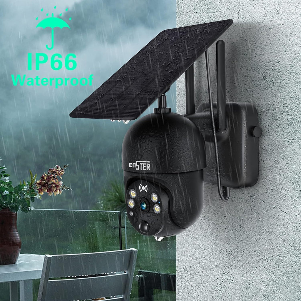 Wireless 360° PTZ 15000mAh Battery Powered Security Camera with Spotlight I388612