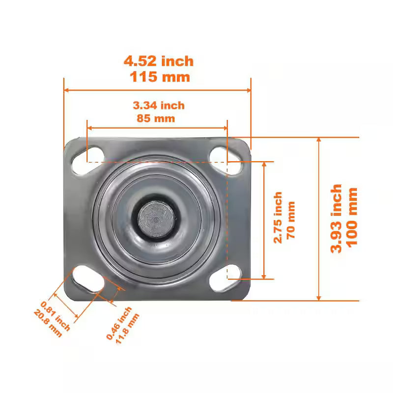 4 in. Caster Kit for Welded Steel Garage Base Cabinets H65980