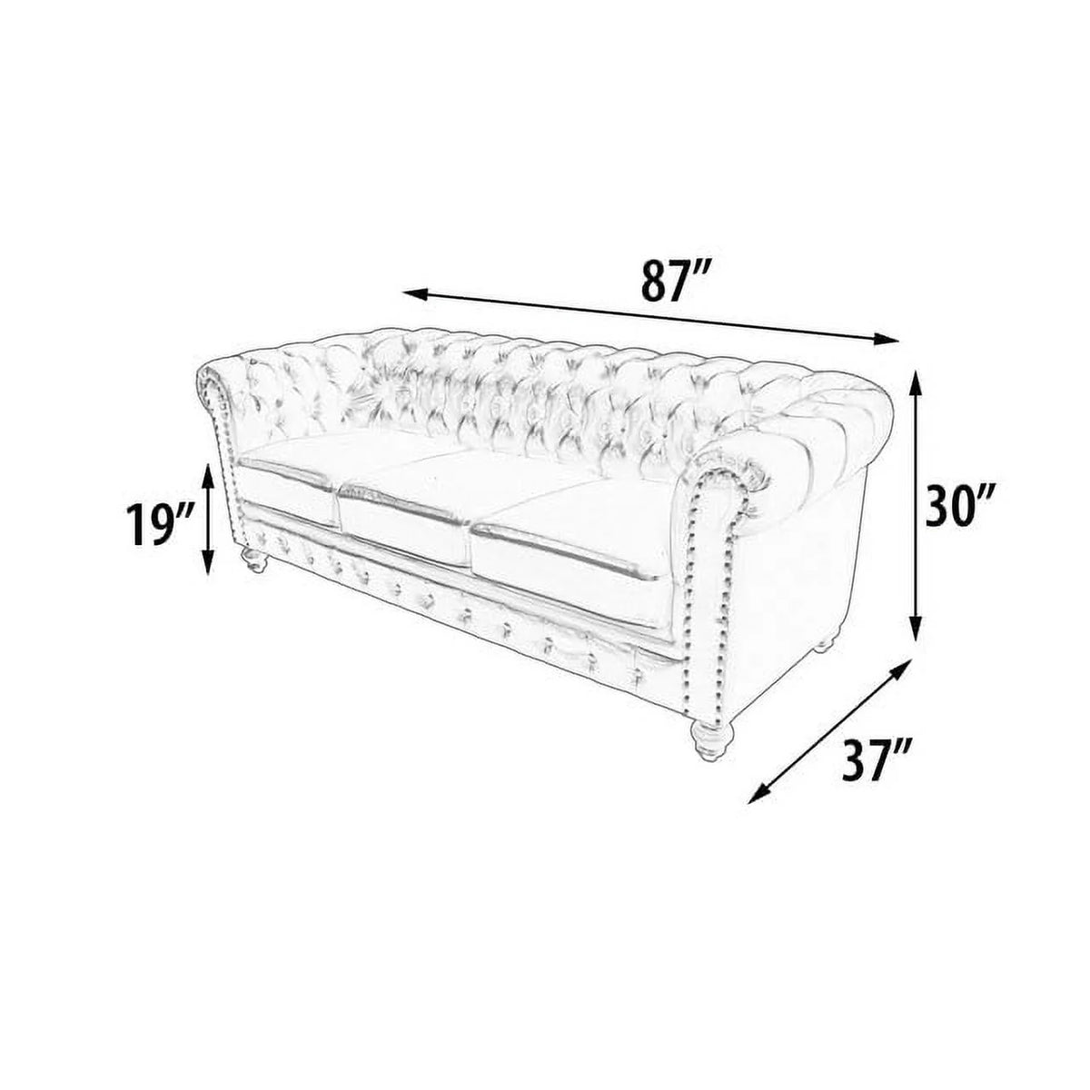 Dark Linen Sofa K2343