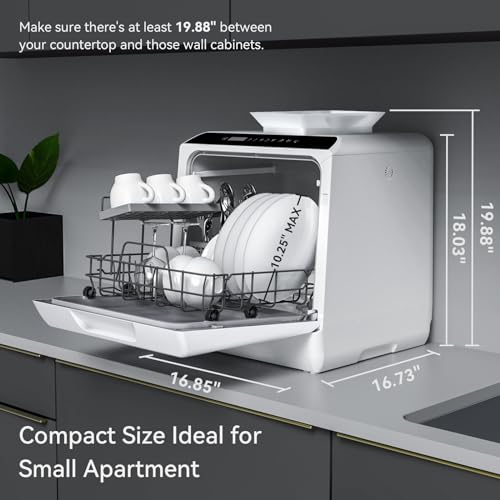 Portable Countertop Dishwasher with 5-Liter Built-in Water Tank A46760
