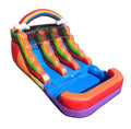 Rainbow Cloud Inflatable Double Water Slide with Blower, 13 Ft F873