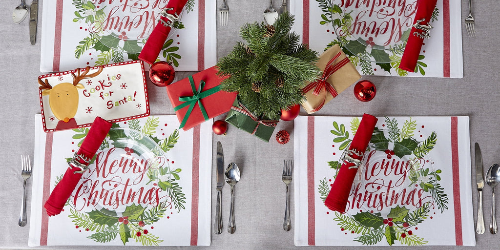 Set of 6 Printed Cotton Placemats I62402