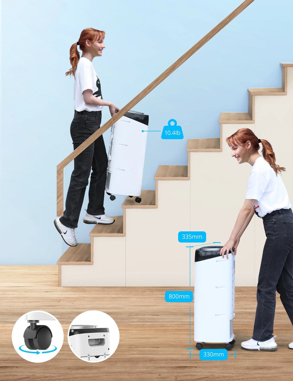 White 3-in-1 Portable Evaporative Air Cooler N57238