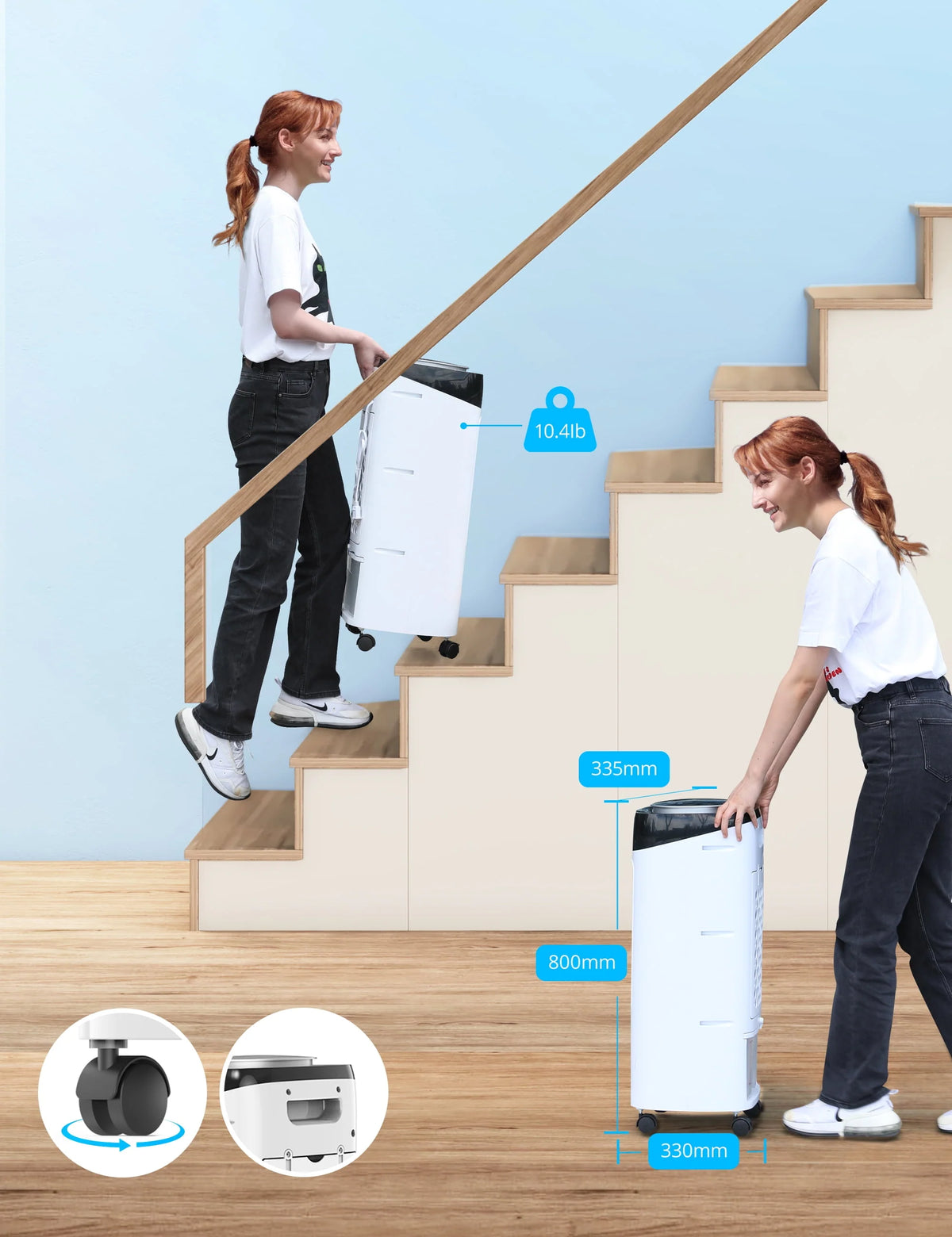 White 3-in-1 Portable Evaporative Air Cooler N57238