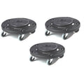 Black 5 Caster Trash Can Dollies (Pack of 3) E6415