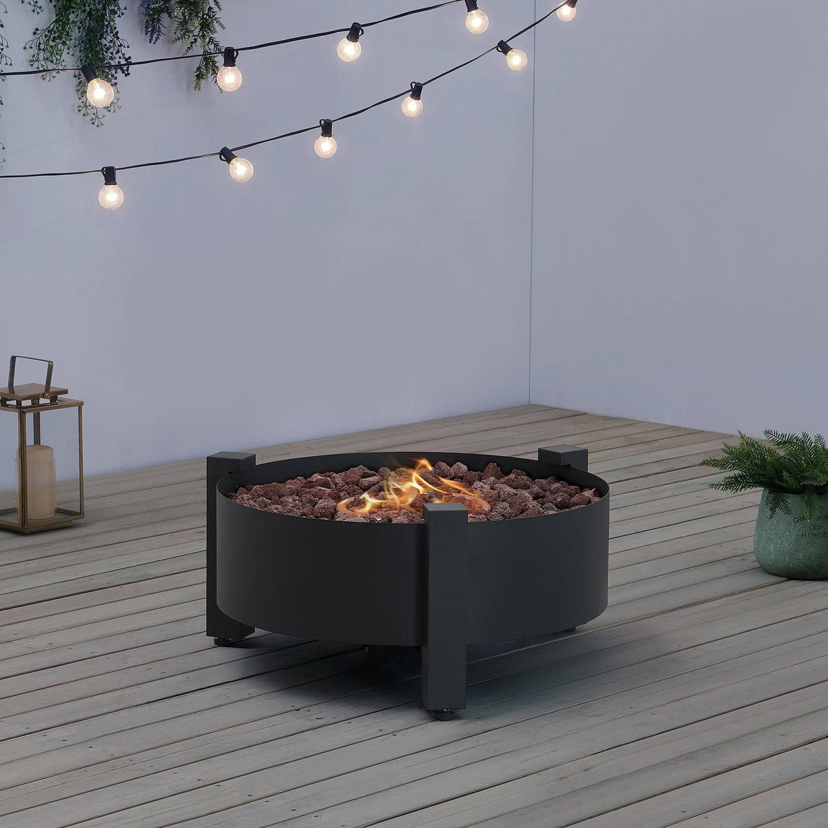 Dark Charcoal Round Fire Pit Y54808