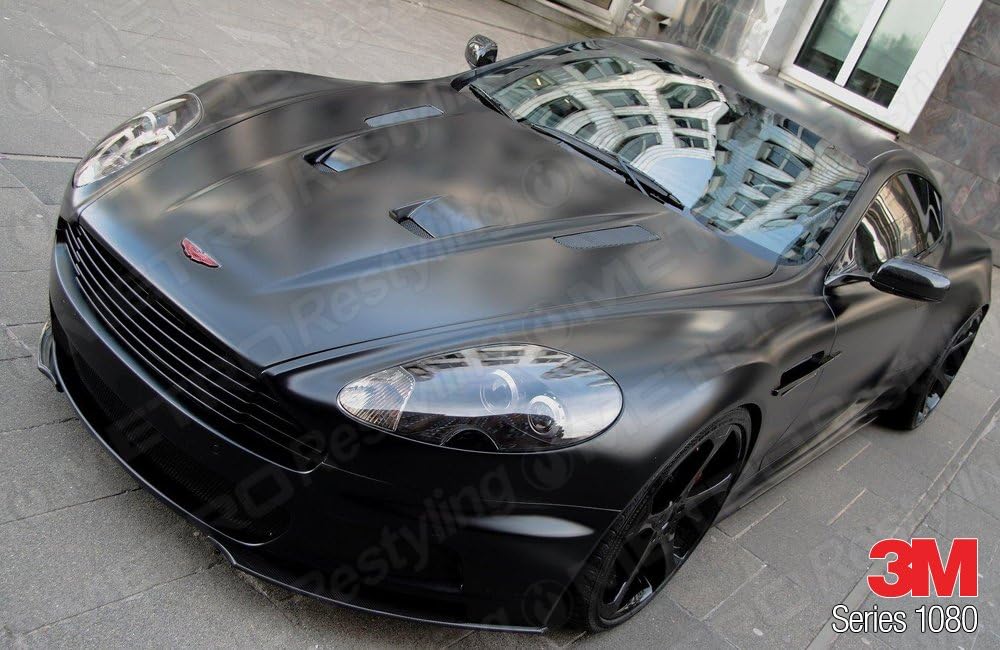 Satin Black 5ft x 6ft Car Wrap Vinyl Film Pack of 2 C485