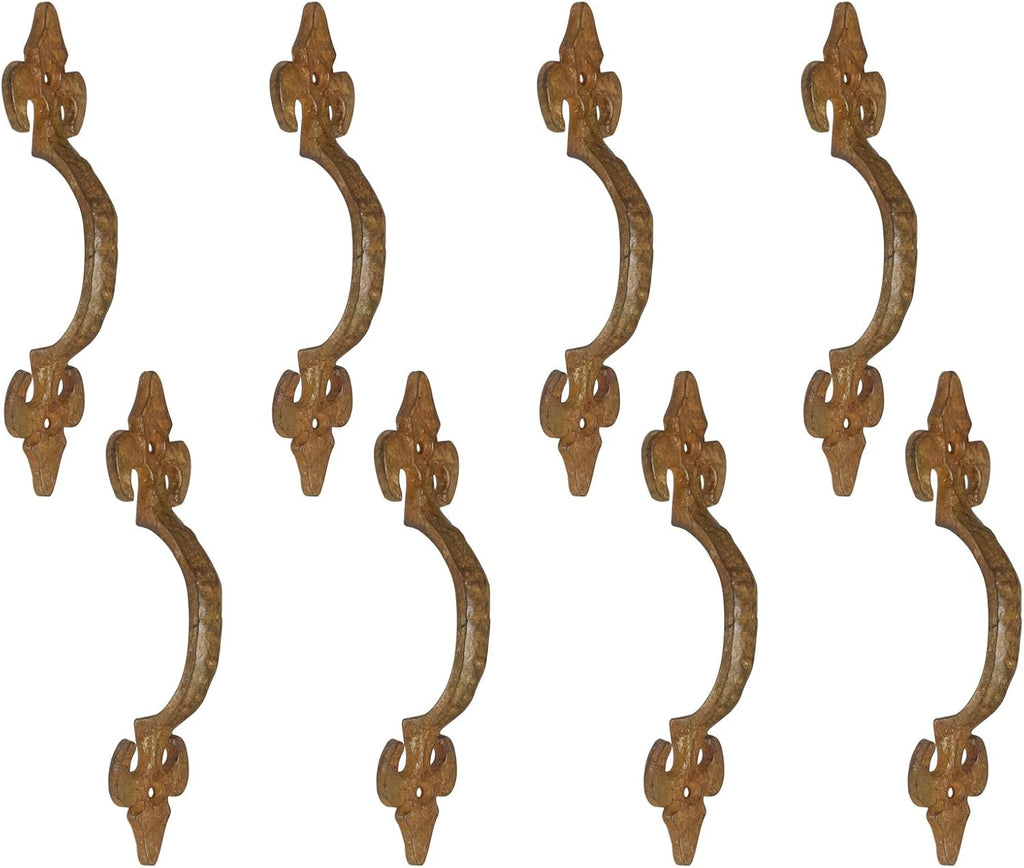 Antique Cast Iron Cabinet Pull Handles, 6.1 x 12 Pack, Matte Black W325