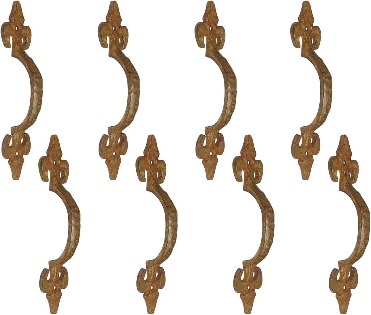 Antique Cast Iron Cabinet Pull Handles, 6.1 x 12 Pack, Matte Black W325