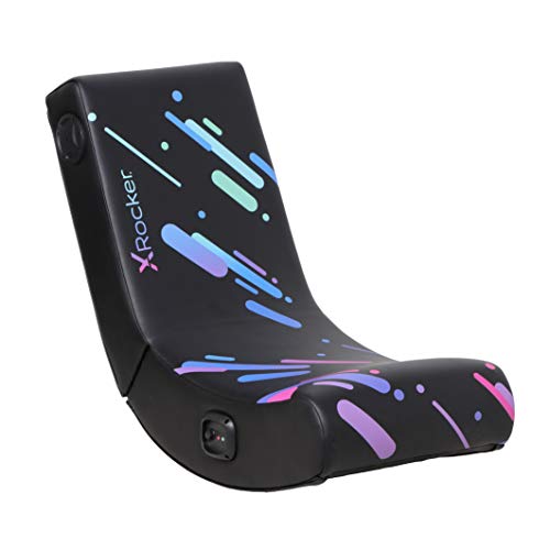 Foldable Video Gaming Floor Rocker Chair with Built-in Audio Speakers A56284