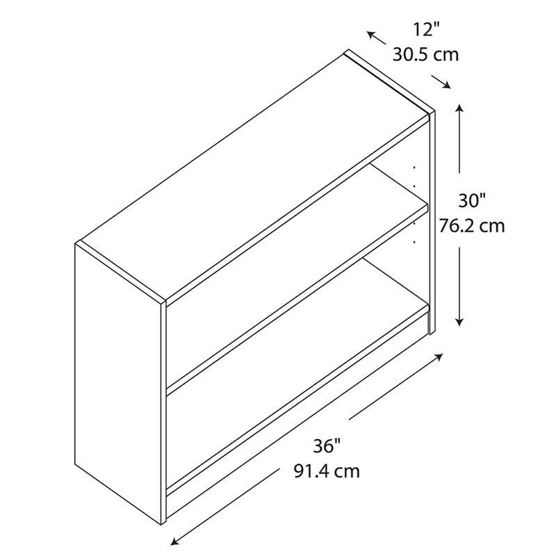 2 Shelf Bookcase in Pure White (Set of 2) L7986