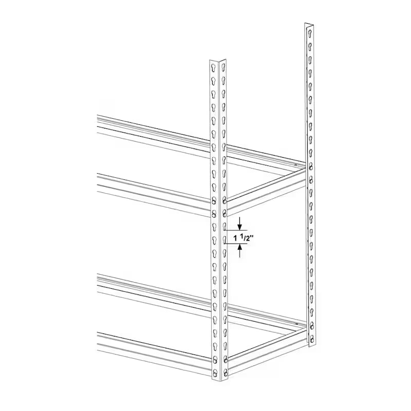 White 5-Tier Adjustable Steel Storage Rack Z66783