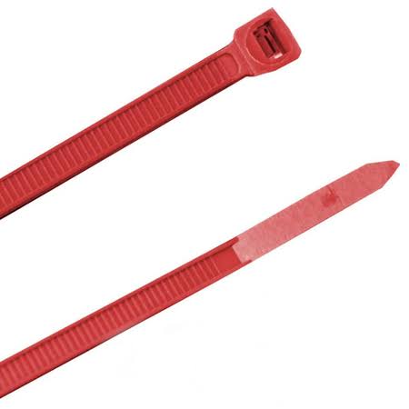8-Inch Standard Duty Cable Ties, Red, 100-Pack G367263
