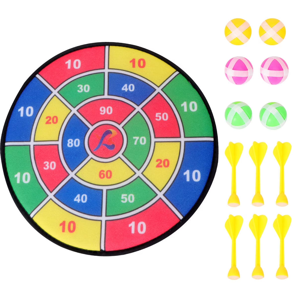 Safety Dart Board Toys Sticky Ball Shooting Toy Party Game Supplies (30cm, 6pcs Sticky Ball and 6pcs Darts) O211294