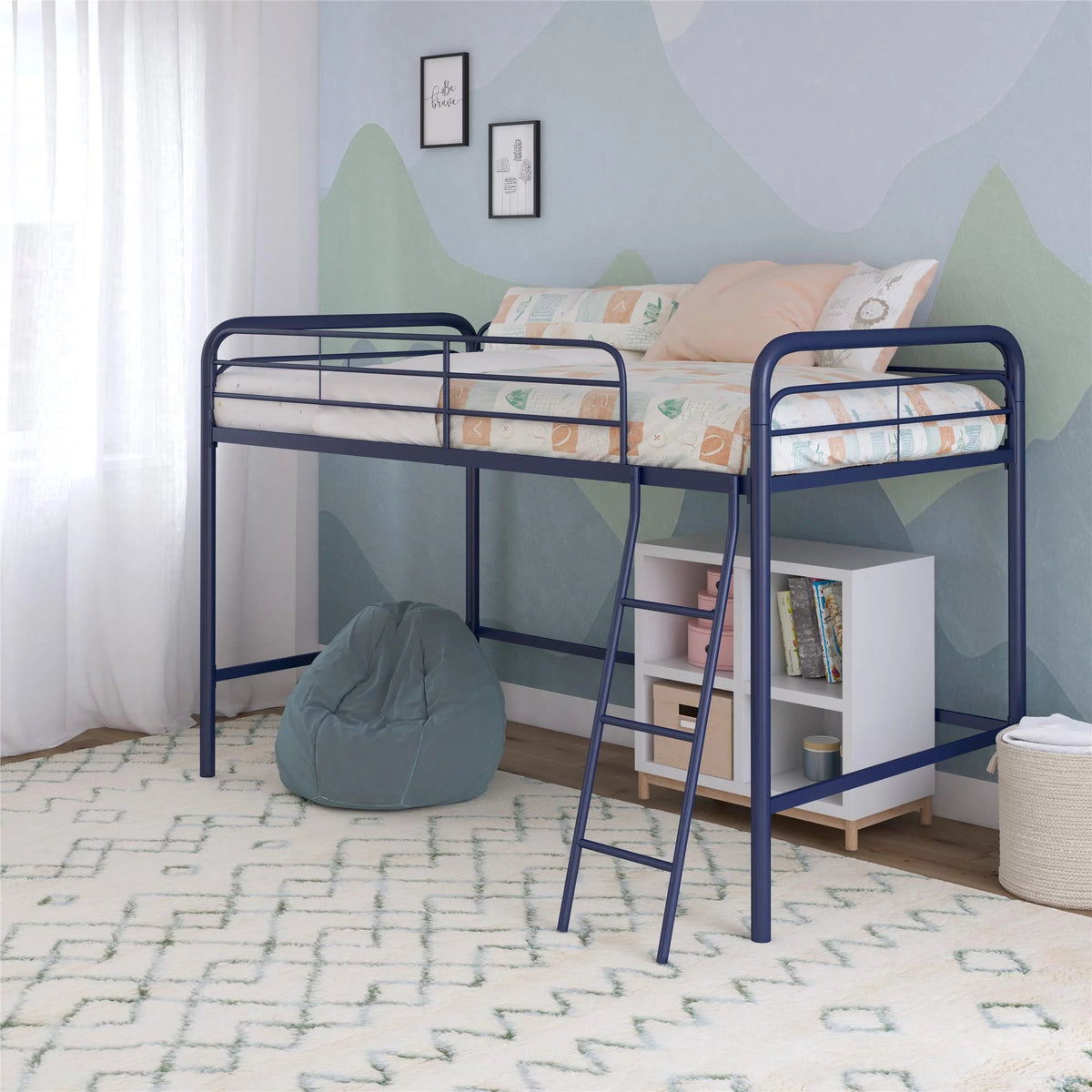 Twin Metal Loft Bed X827584
